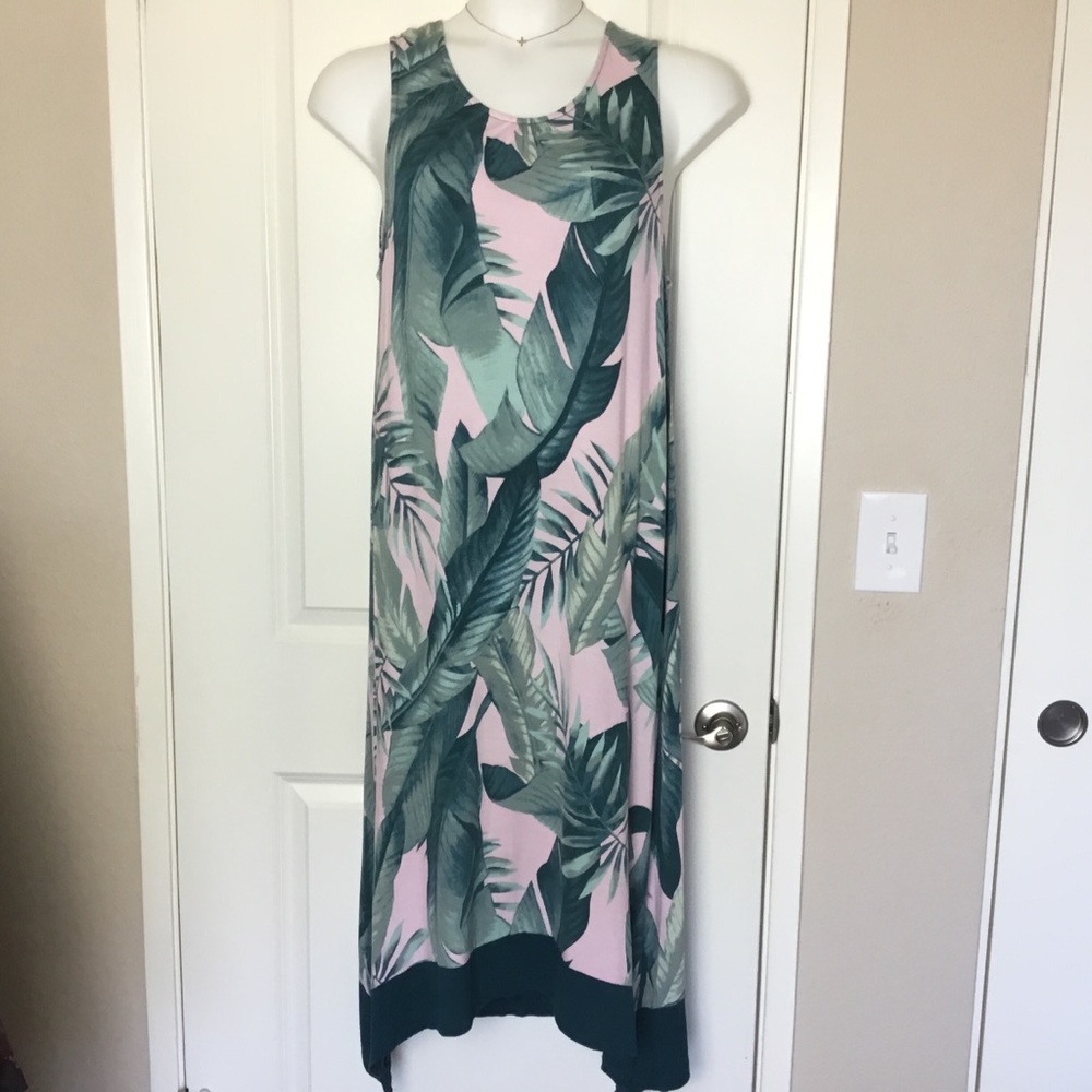 Tommy Bahama Pink and Green Maxi Dress